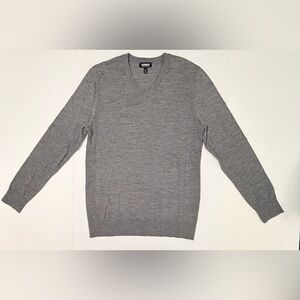 Express Men's Charcoal V-Neck Sweater
